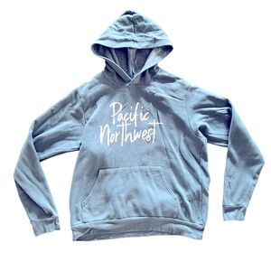 Pacific Northwest Blue White Hoodie Sweatshirt Unisex size Large